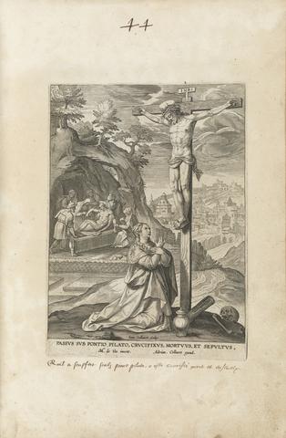 Jan Collaert II, 1 of 12 plates from the series XII. Fidei Apostolici Symbola (The Apostles' Creed), 1590–1600
