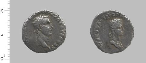 Caligula, Emperor of the Rome, Denarius of C. Caesar Augustus Germanicus ("Caligula"), Emperor of Rome from Lugdunum, 39–40