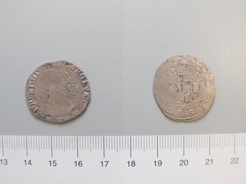 Charles I, King of England, Sixpence of Charles I, King of England from London, 1635–36