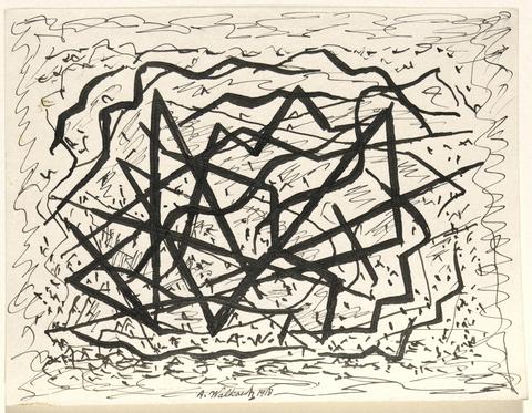 Abraham Walkowitz, Rhythm in Pen-and-Ink: Abstraction, 1918