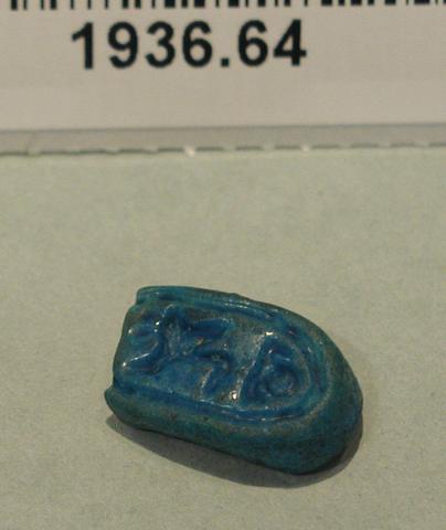 Faience ring bezel, 1558–1200 B.C.