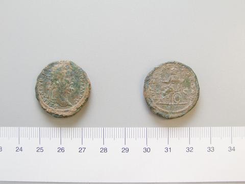Septimius Severus, Emperor of Rome, Dupondius of Septimius Severus, Emperor of Rome from Rome, 195