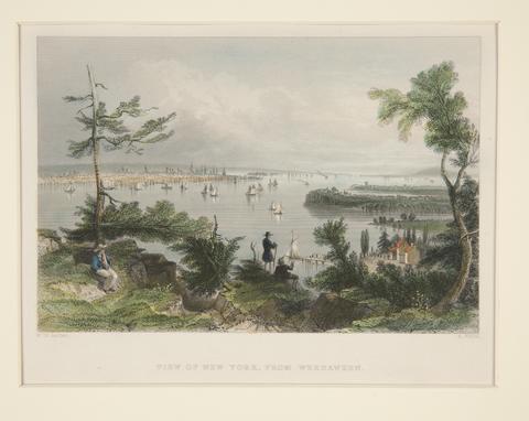 Robert Wallis, View of New York, from Weehawken, illustration for Nathaniel Parker Willis's book American Scenery, Vol. II, opposite p. 30, 1839