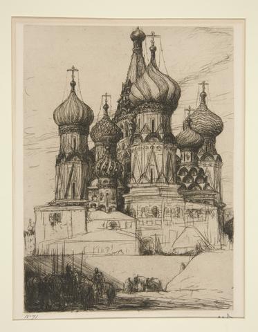 Marius A. J. Bauer, A Church in Moscow, ca. 1900