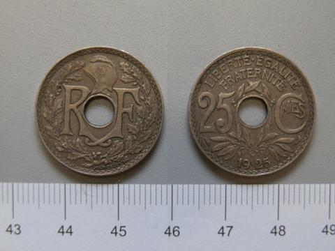 25 Centimes from France, 1925
