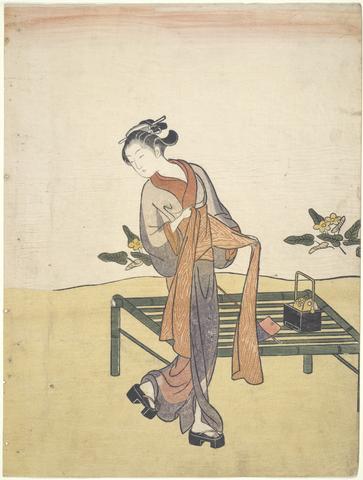 Suzuki Harunobu, Beauty Cooling Off, ca. 1767