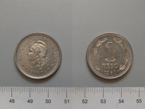Republic of Argentina, 1 Peso from Argentina, 1960