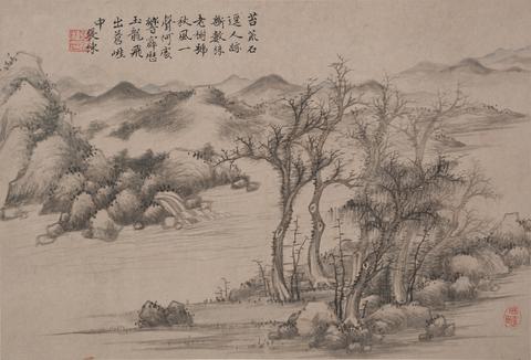 Zhang Dong, Landscape, mid-18th century