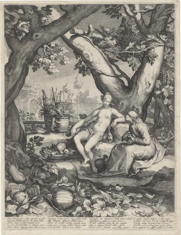 Jan Saenredam, Vertumnus and Pomona, 1605