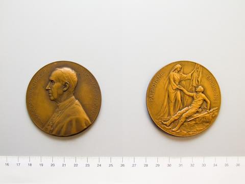 Jules Jourdain, Belgian Medal for Cardinal Mercier, 1914