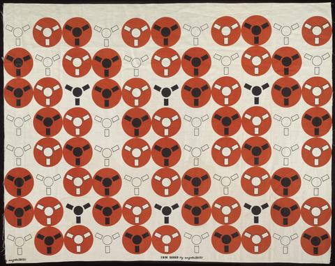 Angelo Testa, Length of Fabric, "IBM Disks" Pattern, 1952–56