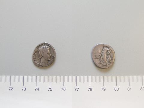 Augustus, Emperor of Rome, Denarius of Augustus, Emperor of Rome from Lugdunum, 15–13 B.C.