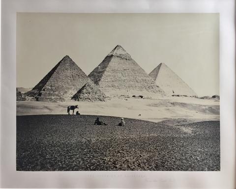 Francis Frith, The Pyramids of El-Geezeh, From the South West, ca. 1858