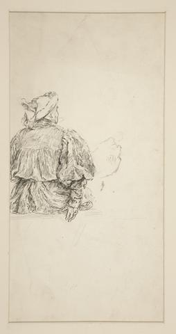 Edwin Austin Abbey, Study of back of a seated man in XV century costume, for a Shakespearean scene., n.d.
