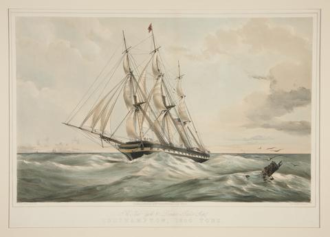 T. G. Dutton, The New York & London Packet Ship Southampton, ca. 1840
