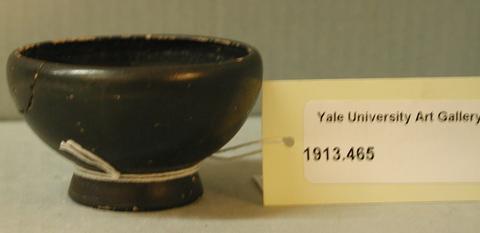 Unknown, Black-glazed bowl or saltcellar, 4th–3rd century B.C.