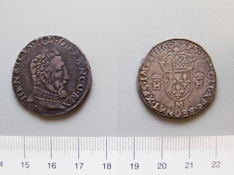 Francis I, King of France, 1 Teston of King Francois I from Toulouse, 1560