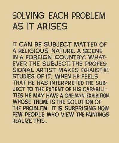 John Baldessari, Solving Each Problem as It Arises, 1966–68