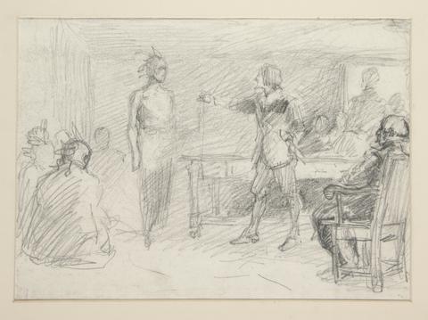 Edwin Austin Abbey, Study for "Miles Standish's Challenge", n.d.
