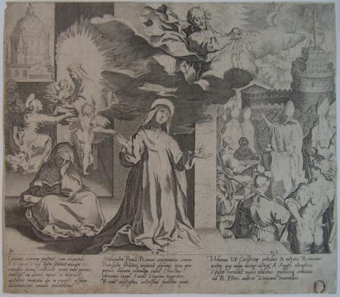 Pieter de Jode I, Plate 10, from the series Life and Miracles of Saint Catherine of Siena, 1597