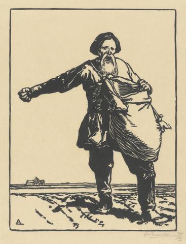 Auguste Lepère, Le paysan russe (The Russian Peasant), from La Guerre de 1914, first series, no. 2, 1915