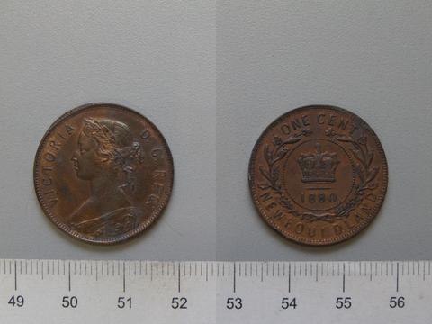 Victoria, Queen of Great Britain, 1 Cent with Victoria, Queen of Great Britain, 1880