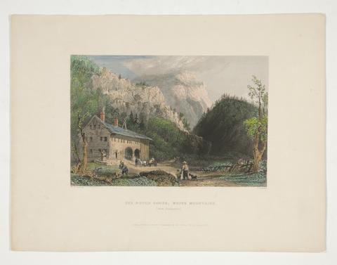 John Cousen, The Notch House, White Mountains, New Hampshire, illustration for Nathaniel Parker Willis's book American Scenery, 1838
