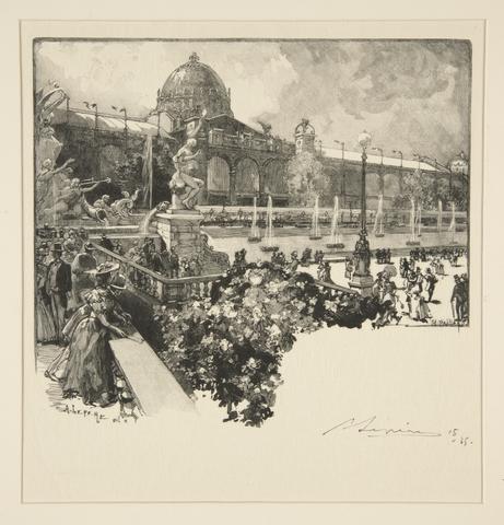 Auguste Lepère, Le Palais des Arts Libéraux, Extérieur, 1889