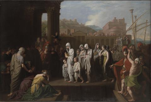 Benjamin West, Agrippina Landing at Brundisium with the Ashes of Germanicus, 1768