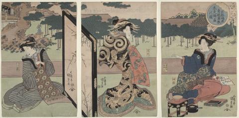 Utagawa Kunisada, Courtesan at the Sumitoku Room in Kyoto Shimabara, ca. 1811–44
