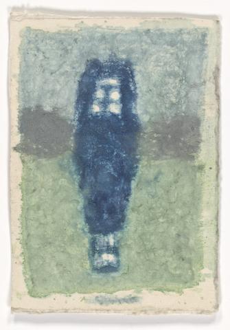 James Castle, Untitled [Blue figure], mid-20th century