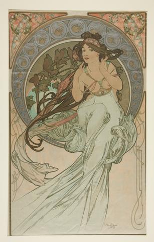 Alphonse Mucha, Music, from Les Arts, 1898