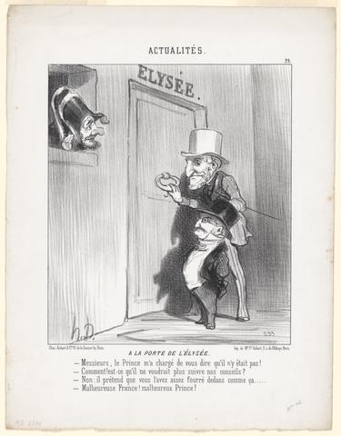 Honoré Daumier, A la porte de l'Elysee, 1850