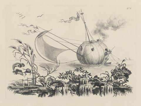 Filippo Morghen, Zucca che serve per barca da Pescare (A Pumpkin used as a Fishing-boat), 1766–67