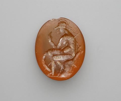 Carved Intaglio Gemstone with Figure of Mars, 1st–3rd century A.D.