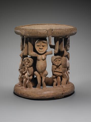 Stool Supported by Human Figures, early 20th century