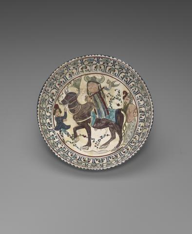 Unknown, Bowl depicting Faridun, Kava, and Zahhak in an episode from Firdawsi’s Shahnameh, late 12th–early 13th century