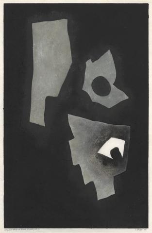 John von Wicht, Grey and White on Black, 1965
