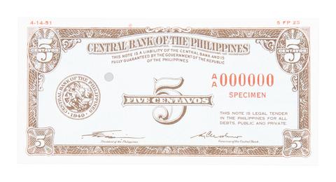 Central Bank of the Philippines, 5 Centavo of the Central Bank of the Philippines Color Trial, 1949, 1949