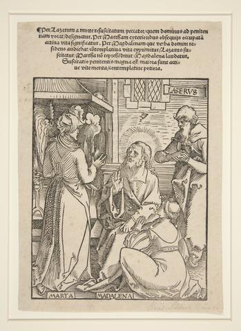 Hans Baldung, Jesus Talking to Mary and Martha with Lazarus, n.d.