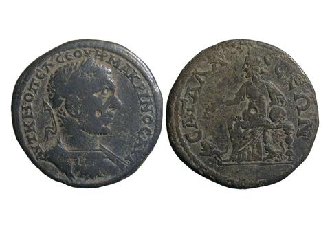 Macrinus, Emperor of Rome, Coin of Macrinus, Emperor of Rome from Sagalassos, 217–18