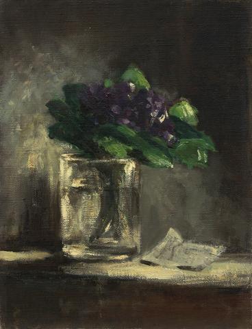 James Whitney Fosburgh, Violets in a Glass Tumbler, 20th century
