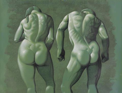 Leonard Everett Fisher, Study for Adam and Eve, 1961