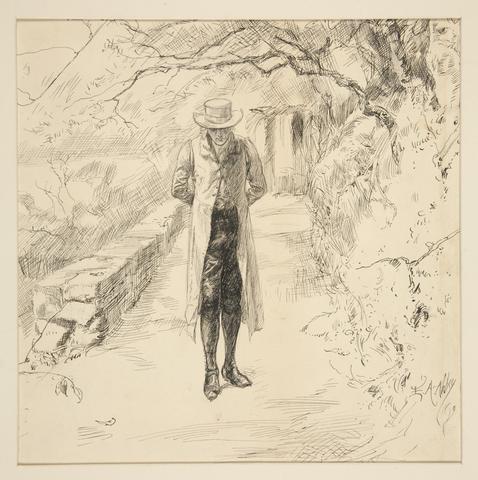 Edwin Austin Abbey, Wordsworth walks in woods: The English Lakes and Men Series, from Harper's Monthly Magazine, ca. 1879