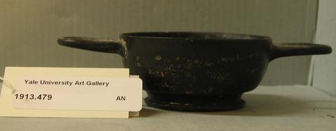 Unknown, Black-glazed deep bowl with two handles, mid 4th century B.C.