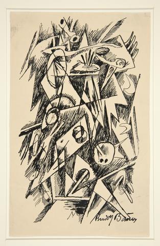 Rudolf Bauer, Untitled (Abstract Forms), ca. 1914–15