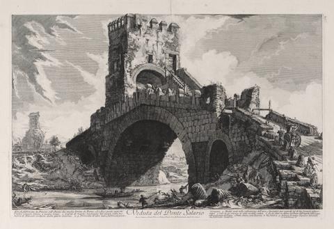Giovanni Battista Piranesi, Veduta del Ponte Salario (View of the Salario Bridge), from Vedute di Roma (Views of Rome), 1754