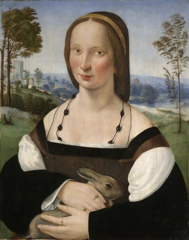 Ridolfo Ghirlandaio, Portrait of a Lady with a Rabbit, ca. 1508