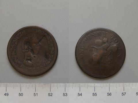 George III, King of Great Britain, 1 Cent Token from Lower Canada, 1813