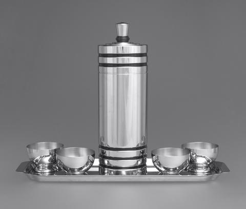 Howard F. Reichenbach, Cocktail Set, Shaker designed 1933; Cups and Tray designed 1933/34; This example manufactured by 1937